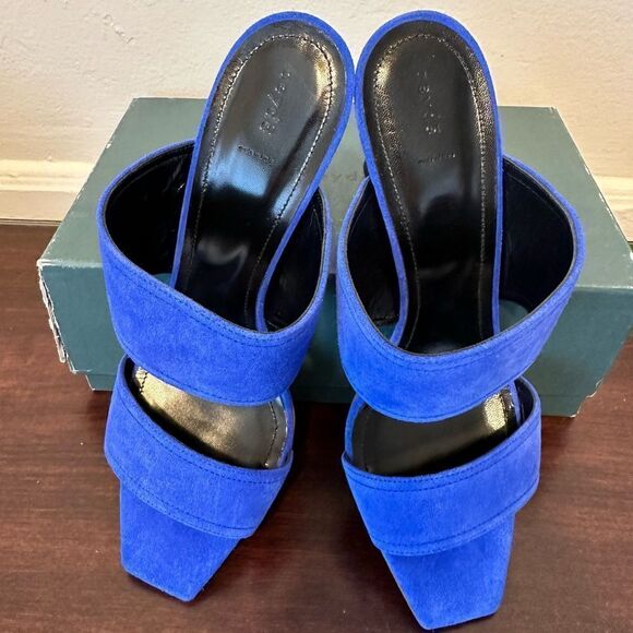 Aeyde Serena double band heeled suede sandal size EU 42 or US 12, new in box - Picture 5 of 12
